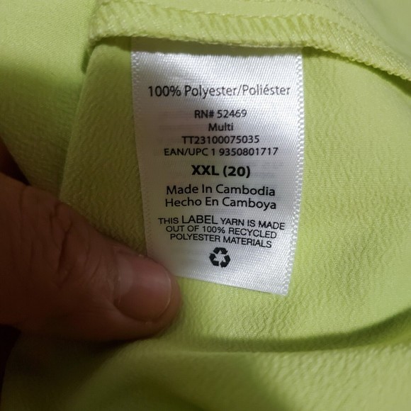 Time & Tru Women's Sleeveless Flowing Colorblock Midi Dress Size XXL 20 NEW - Picture 10 of 12